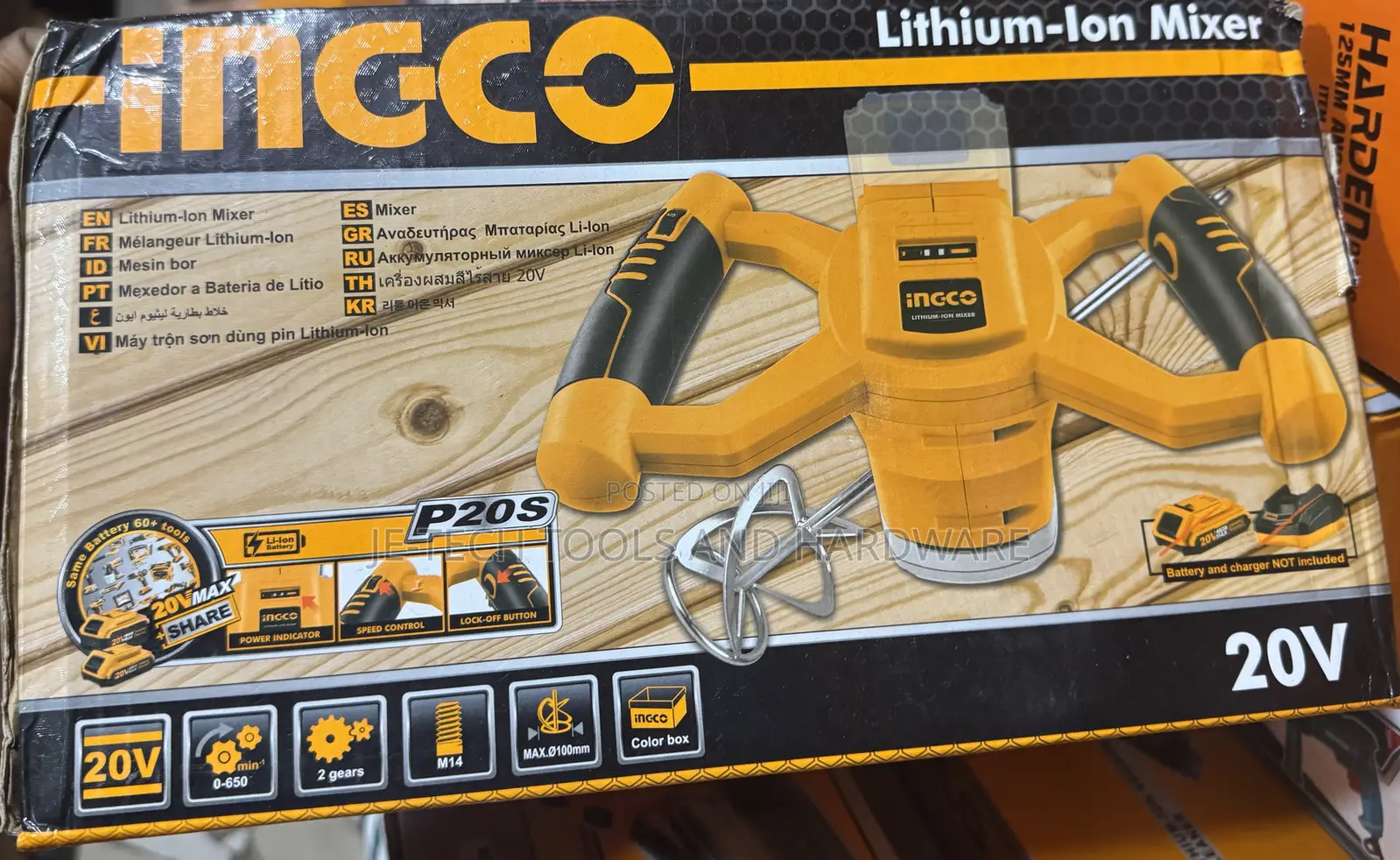 Ingco 20v Lithium-ion Mixer (Model: Mxli2001)