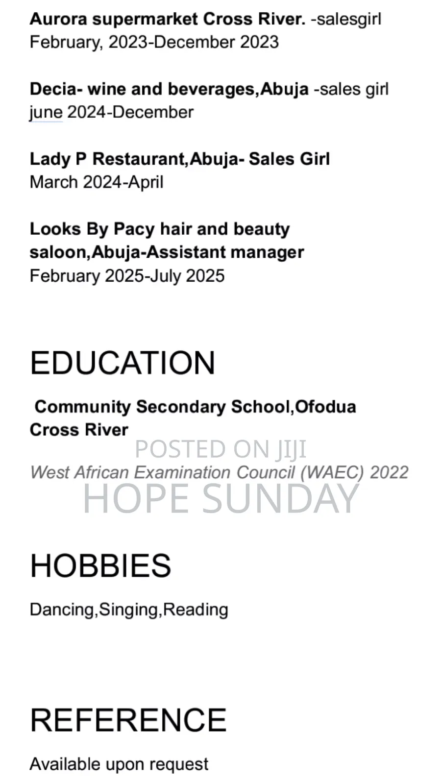 Looking for a Job