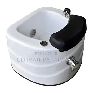 White and Chrome Accessories Pedicure Bowl