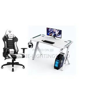 Executive Furgle Gaming Chair With White Gaming Table