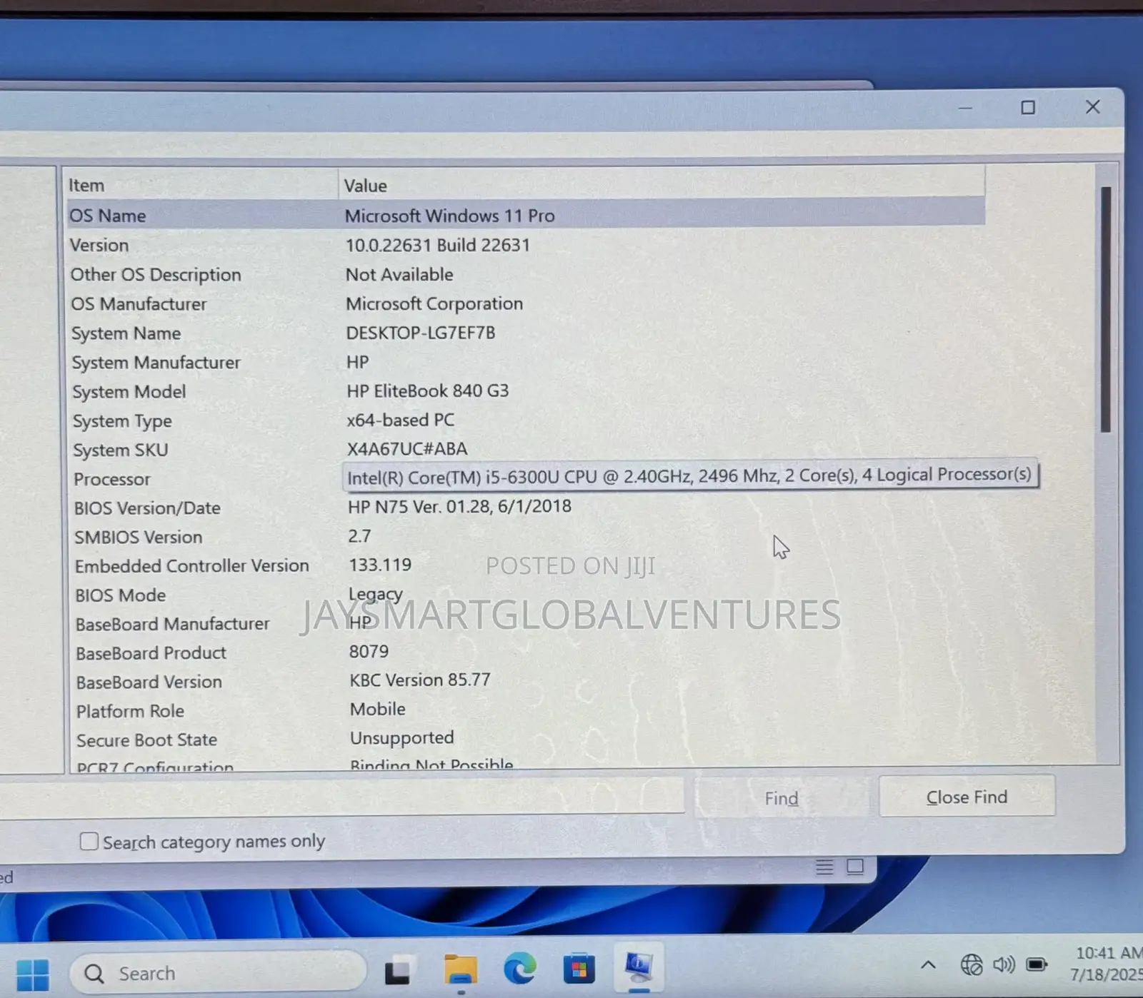 Laptop HP EliteBook 840 G3 8GB Intel Core i5 SSD 256GB