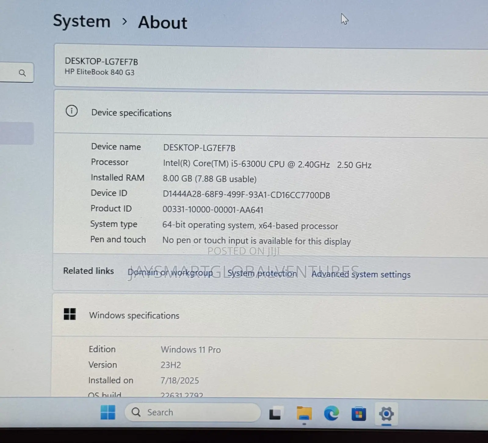 Laptop HP EliteBook 840 G3 8GB Intel Core i5 SSD 256GB