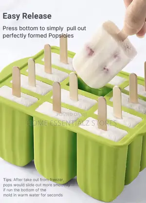 Ice Cream Silicone Popsicle Maker Molds - 12 Slots
