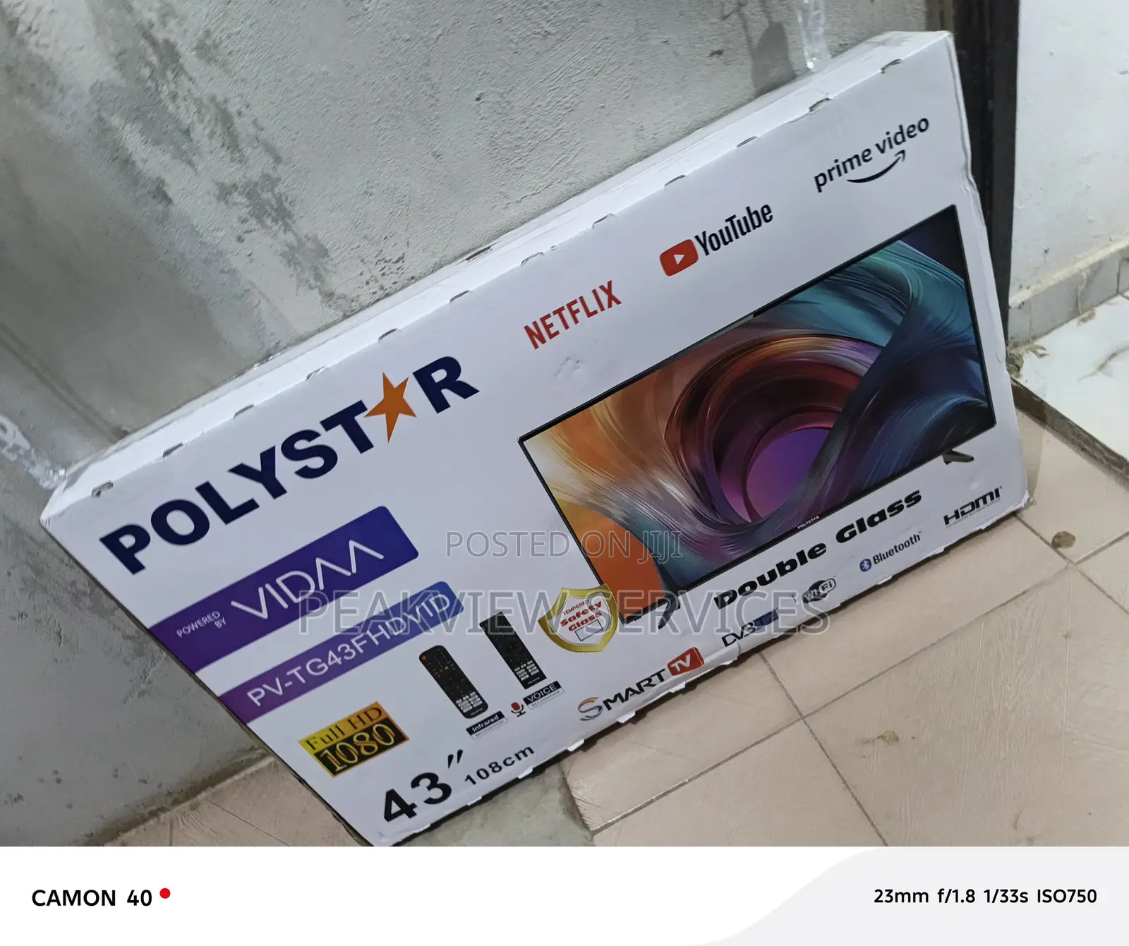 Polystar 43′′ Android Smart Tv – Unbreakable Glass