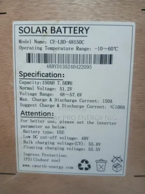 7.5kwh Cworth Lithium Battery