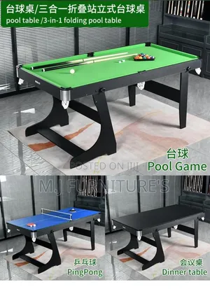 3in1 Snooker Board, Tennistable Dinner Table Set in One