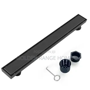 Matt Black Tiles Insert Liner Shower Floor Drain