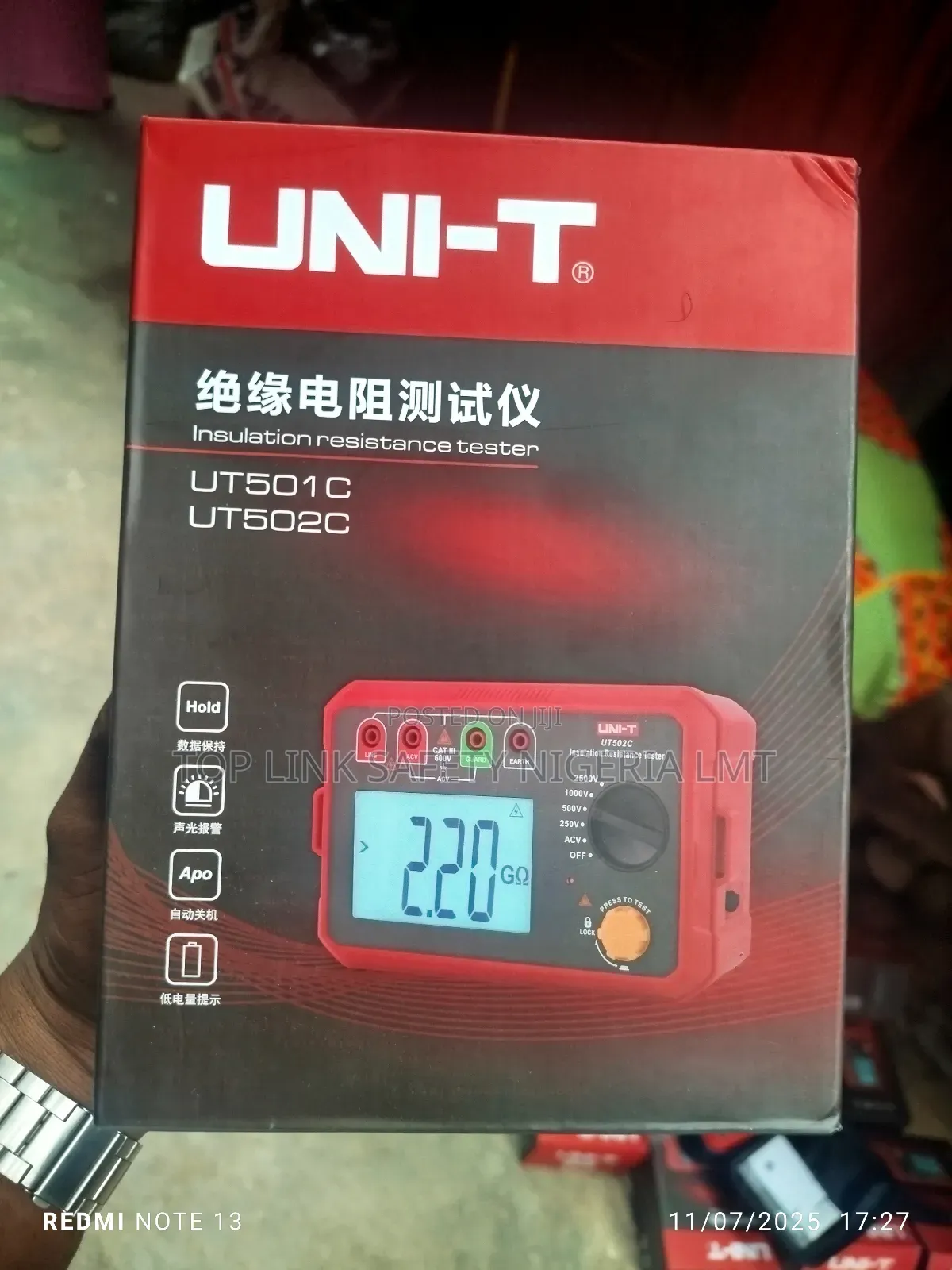 Uni -T Insulation Tester 501