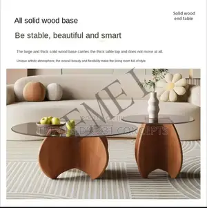 2in1 Tampered Glass Center Table