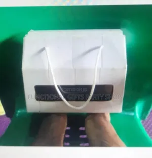 White Cardboard Box With Transparent Window and Rope Handle
