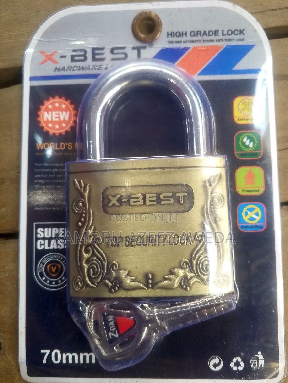 X Best Padlock 70mm