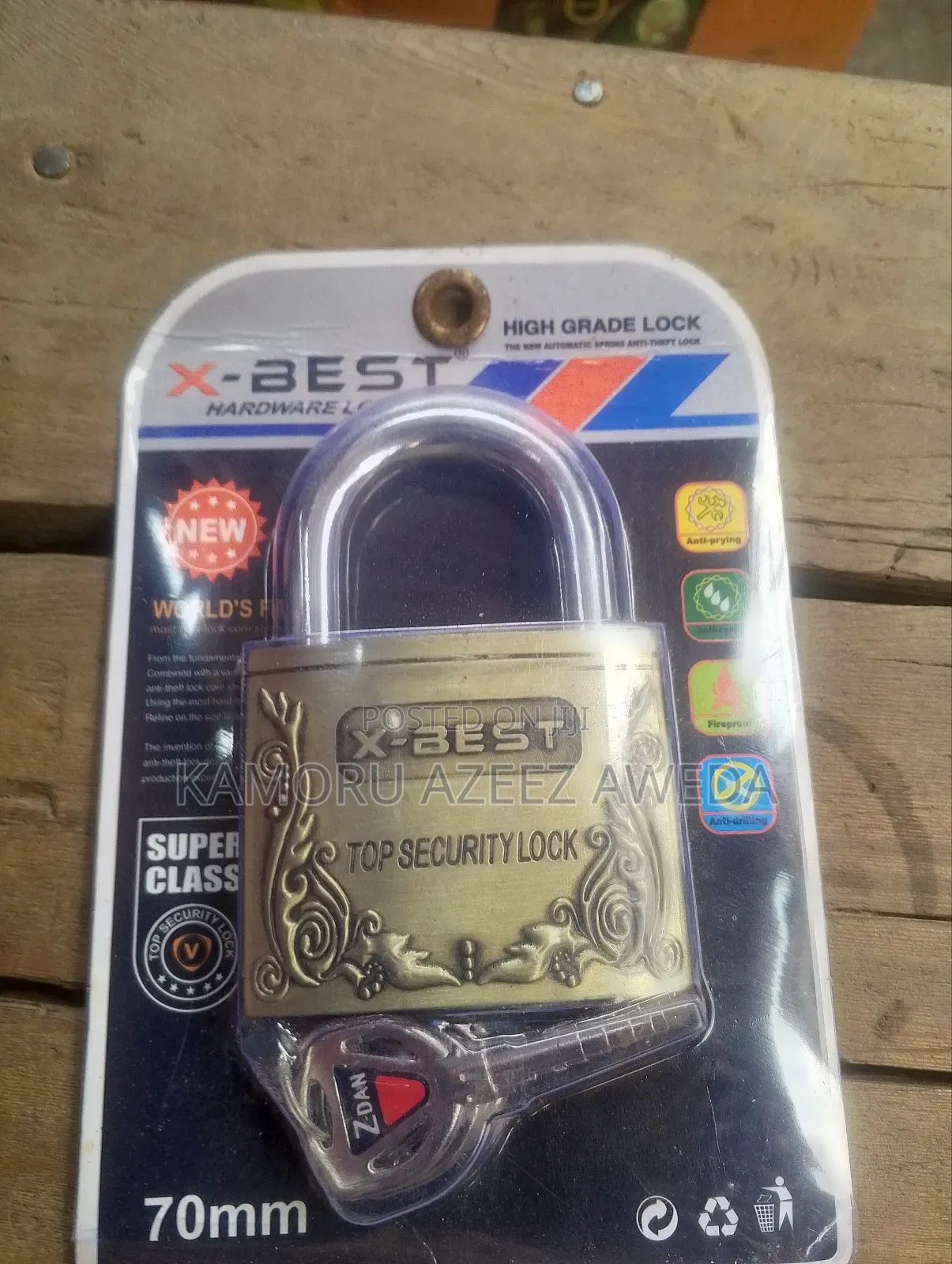 X Best Padlock 70mm