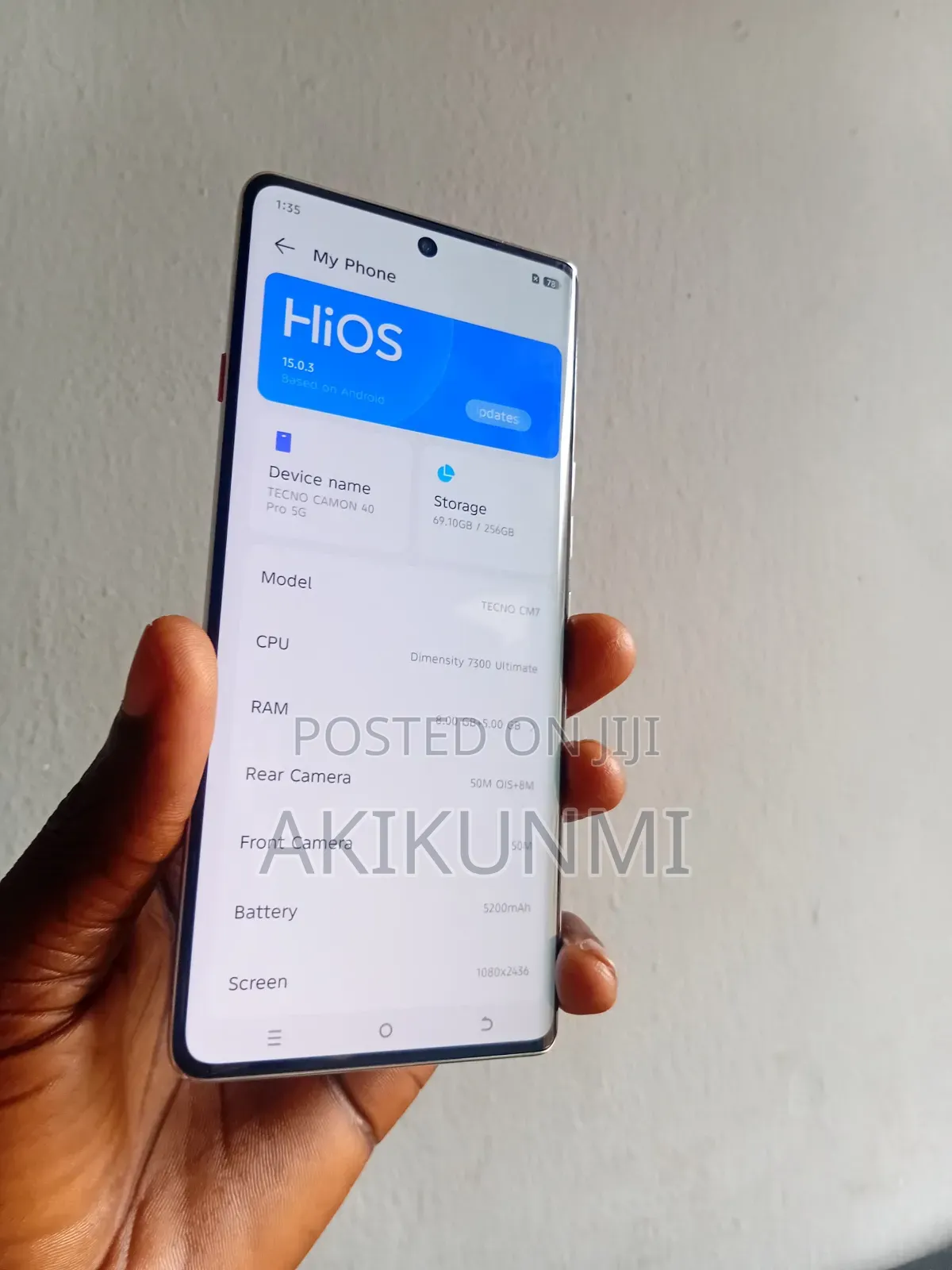 Tecno Camon 40 256 GB Blue