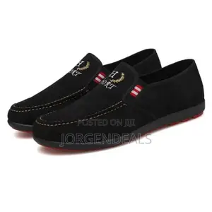 Suede Slip-on Walkabout Casual Sports Sneakers - Black