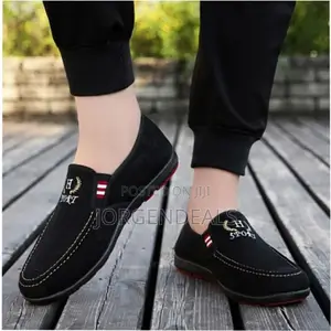 Suede Slip-on Walkabout Casual Sports Sneakers - Black