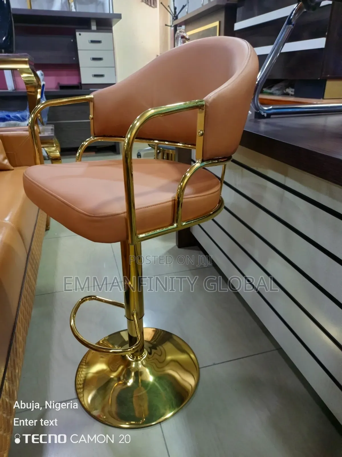 Executive Gold Design Bar Stool.