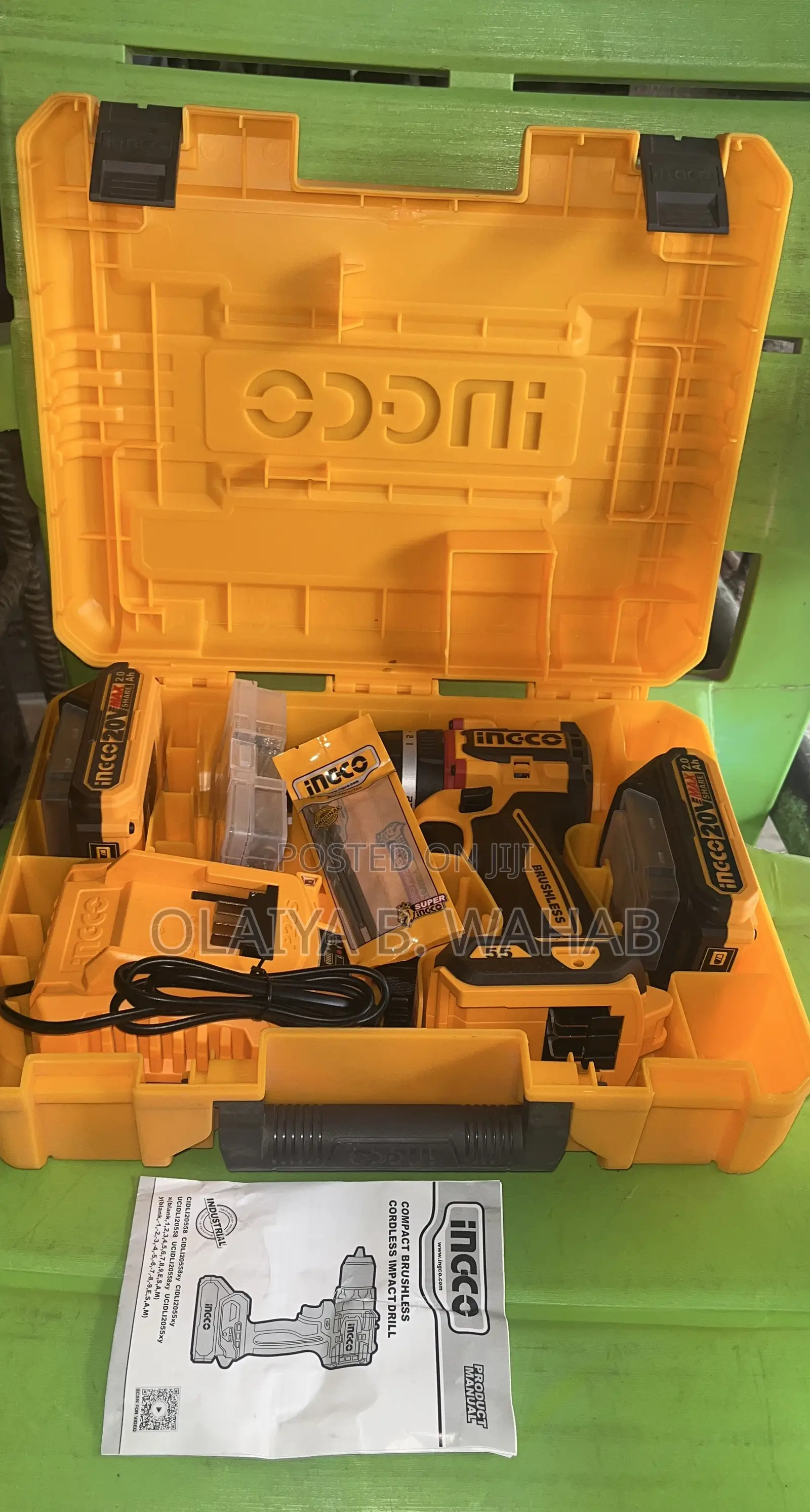 Ingco Compact Brushless Cordless Impact Drill – 20v Powerful Tool
