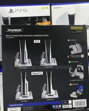 Multi-Functional Cooling Charging Dock for Ps5