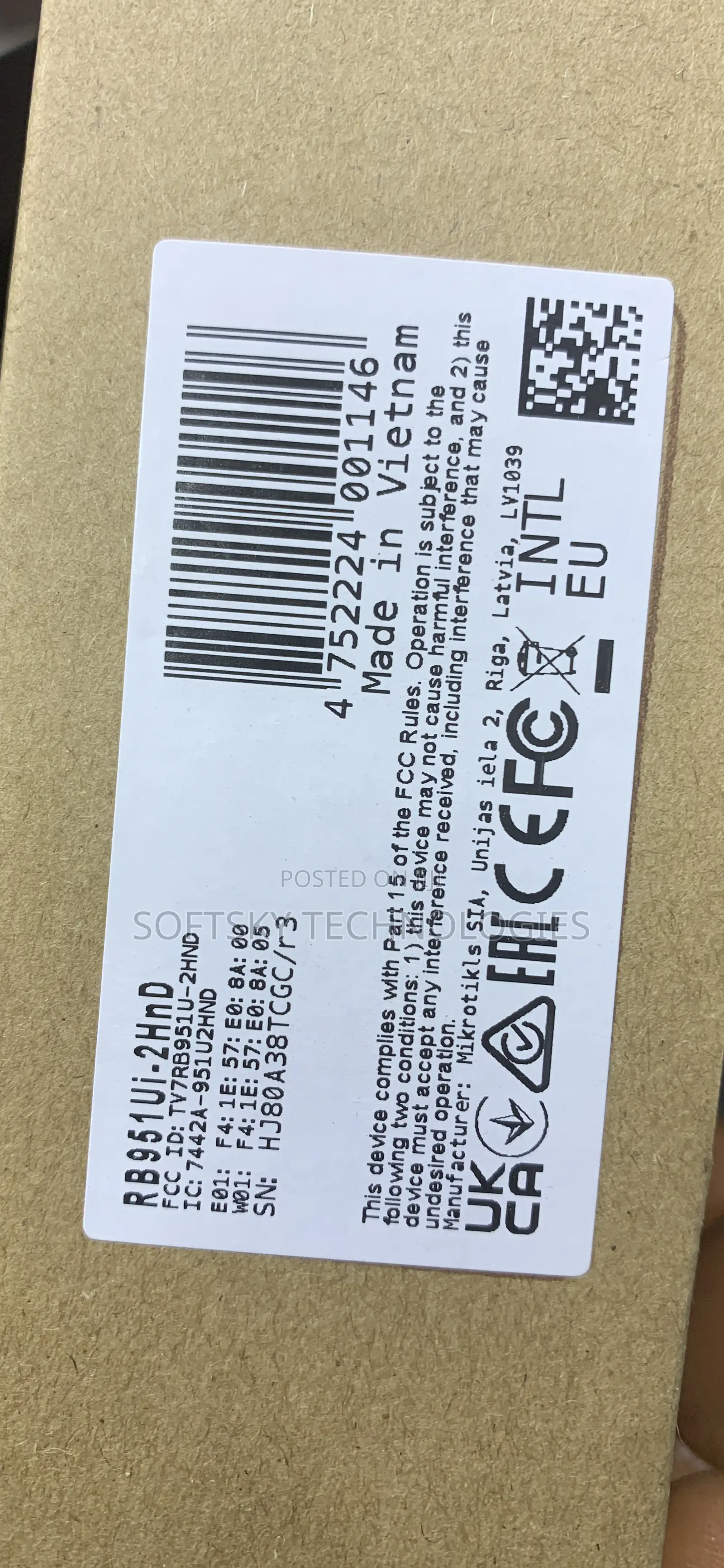 Mikrotik 951ui-2hnd Router Board