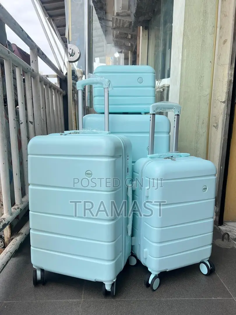 Flexible 3-piece Hard Rubber Travel Luggage + Kit