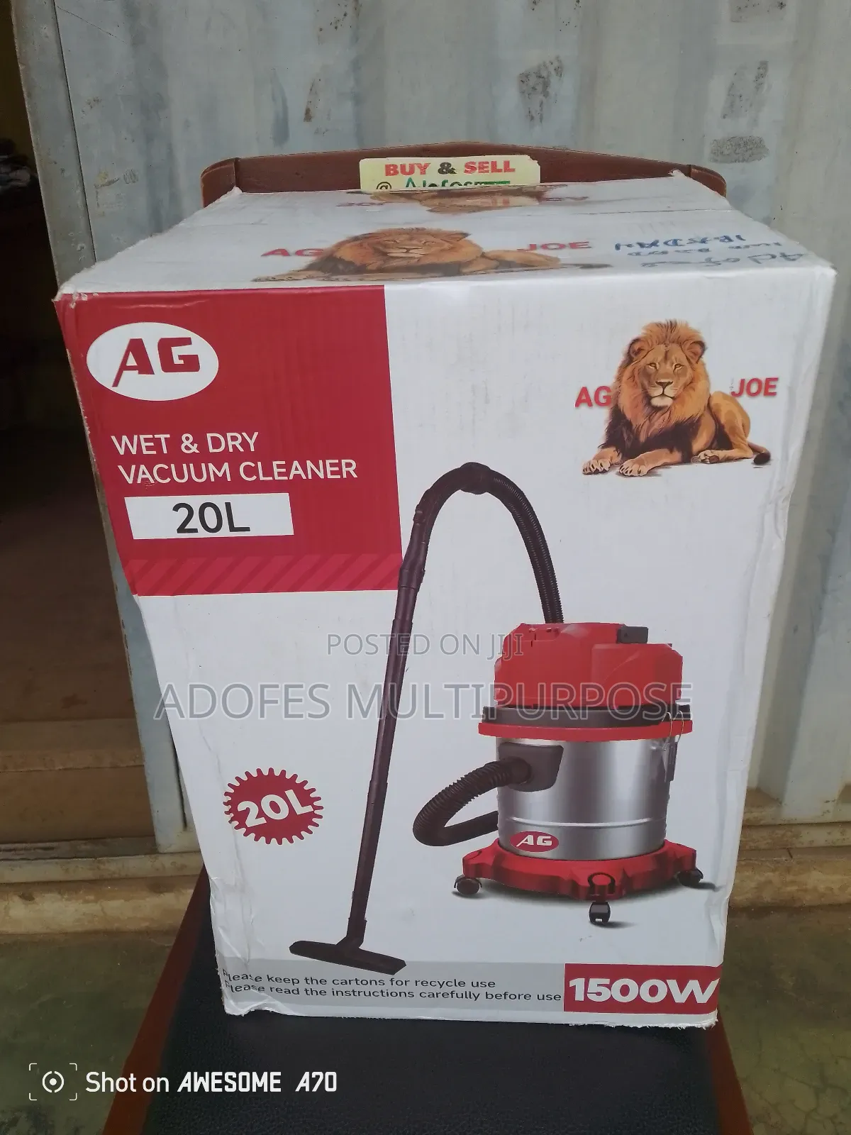 Vacuum Cleaner Wet and Dry 20l 1500w
