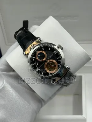 Original Hanboro Black Genuine Leather Strap Watch in Store