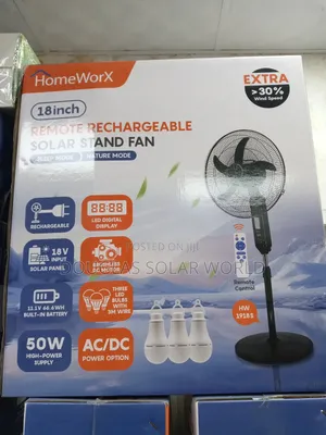 Solar Recharge Fan With One Bulb
