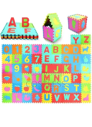 Baby Floor Mat With With Alphabet Numbers Rug for Baby