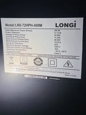 450w Longi All Black Solar Panel