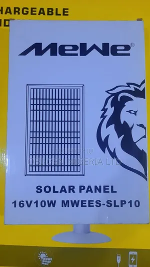 Mewe Rechargeable Standing Fan With Solar Panel 18 Inche Set