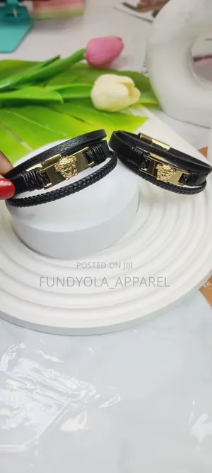 Versace Quality Leather Magnetic Strap Bracelet