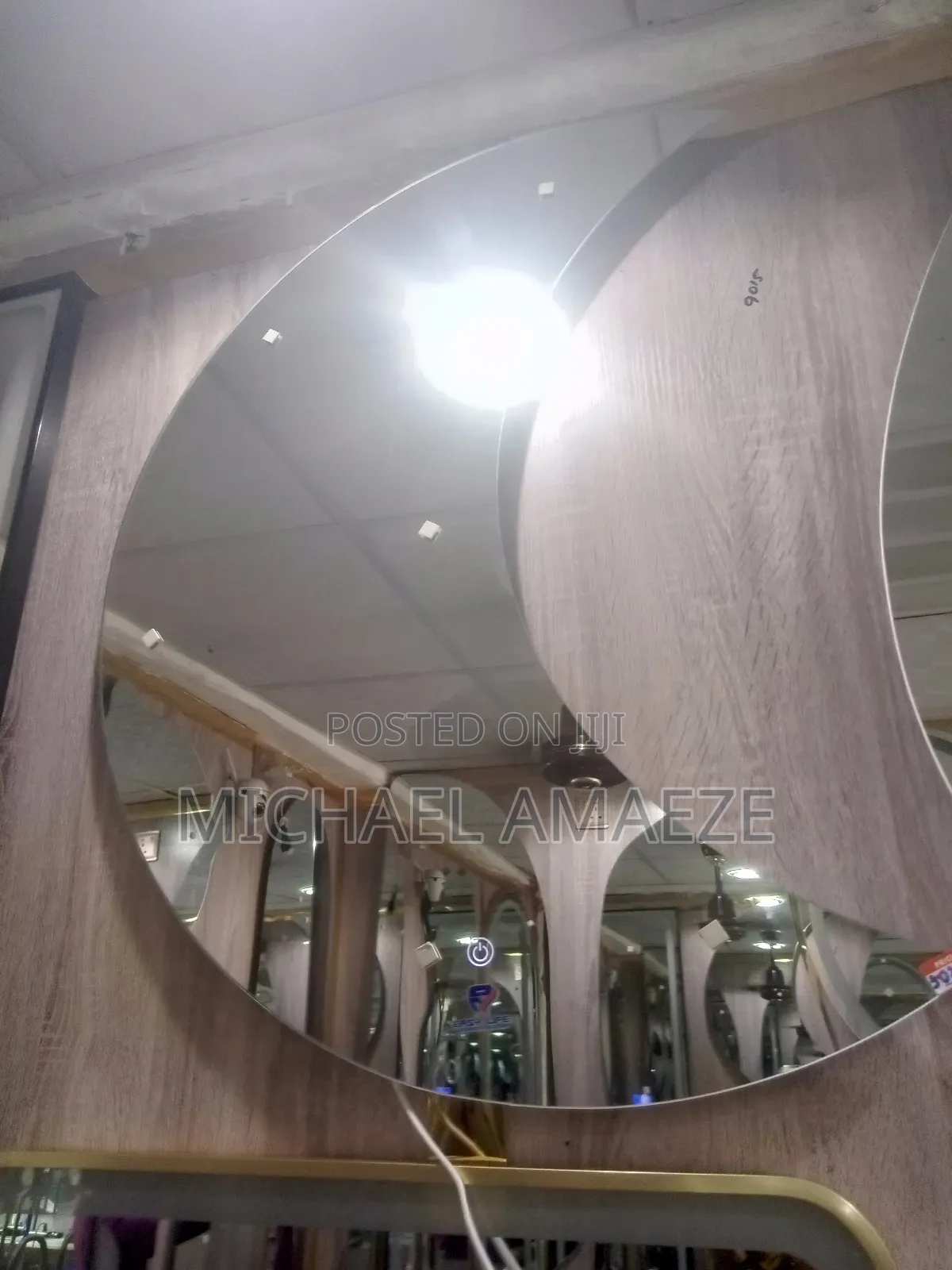 Half Moon Mirror 80 by 60 Cm