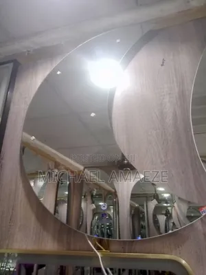 Half Moon Mirror 80 by 60 Cm