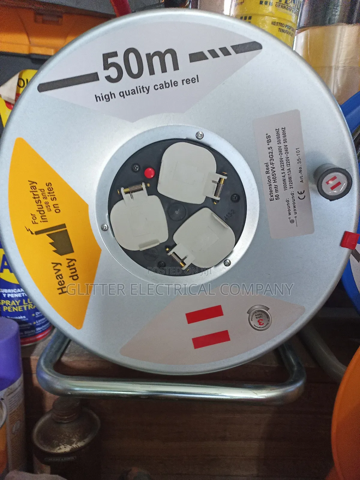 50 Meters Heavy Duty Extension Reel.