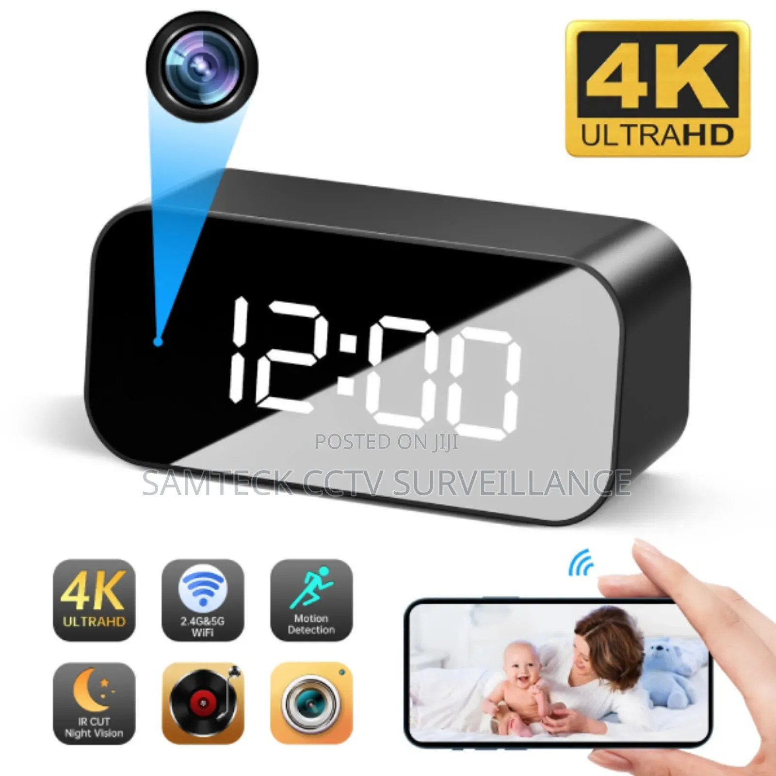  Spy Table Clock Smart Camera