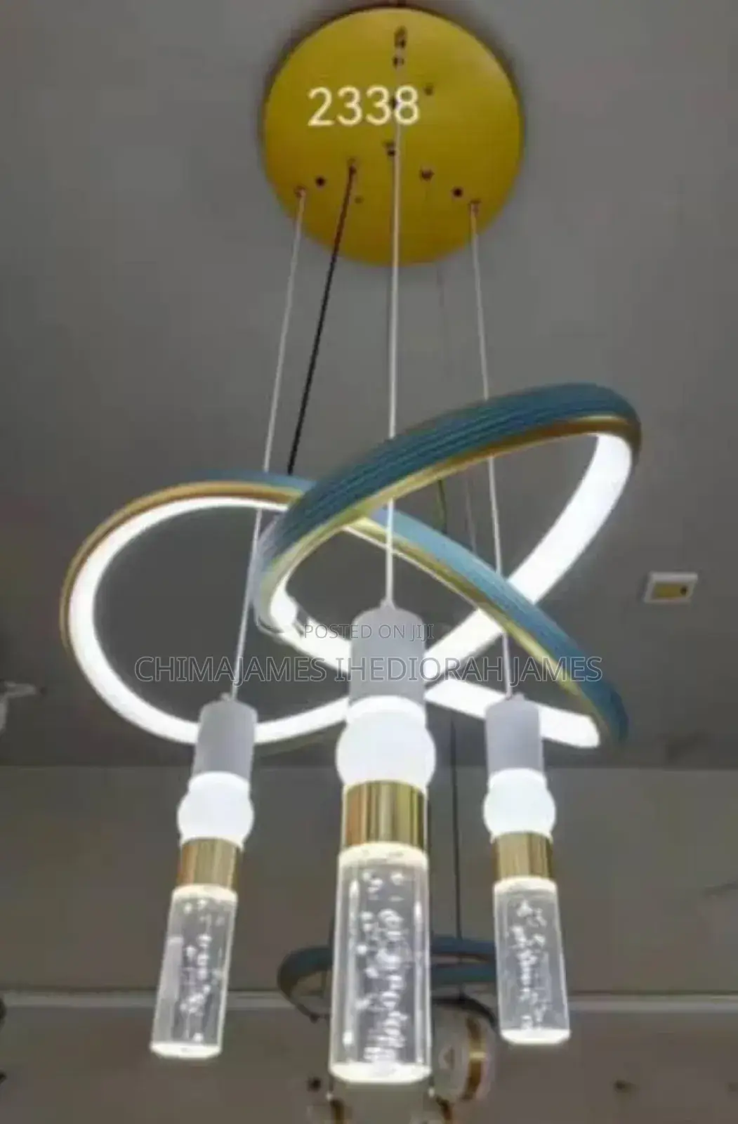 Modern Led Lights Dining Room Decor Chandeliers Simple Ring