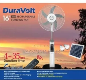 Duravolt 16" Rechargeable Standings Fan