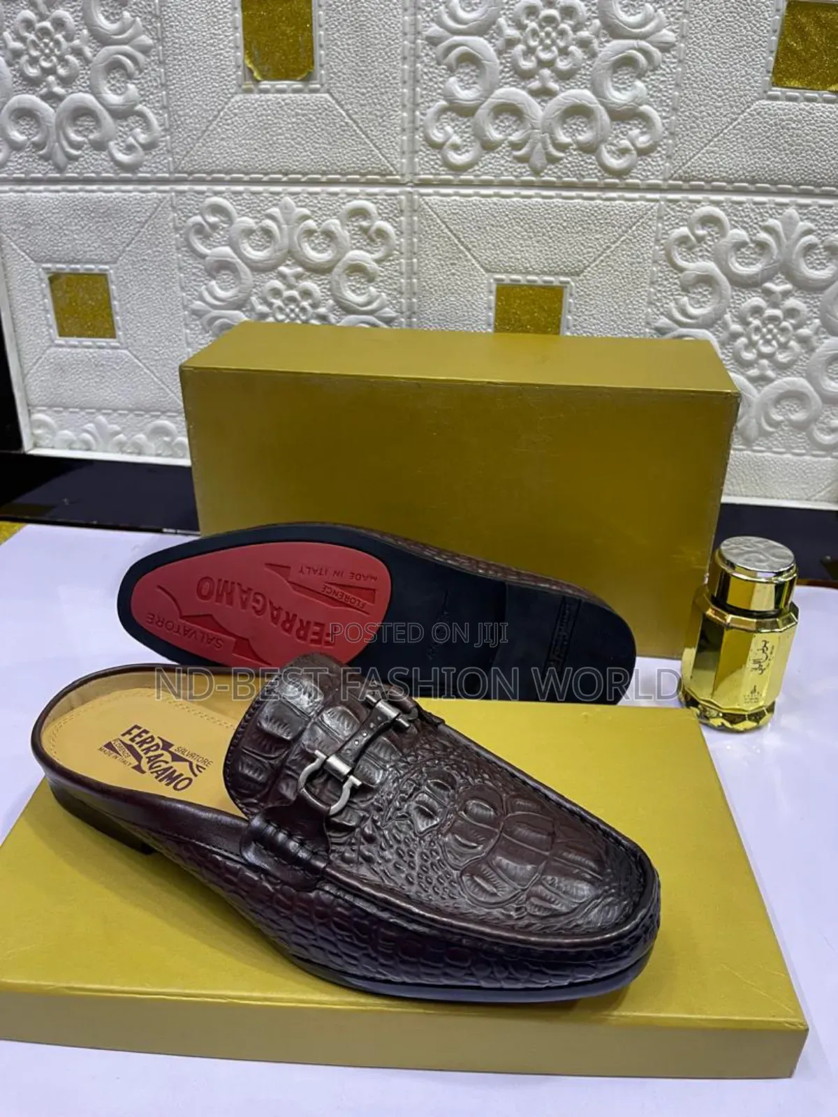Ferragamo Quality Brawn Leather Shoe