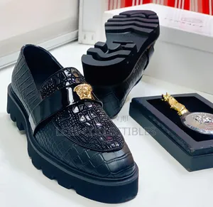 Original Versace Leather Derby Shoes