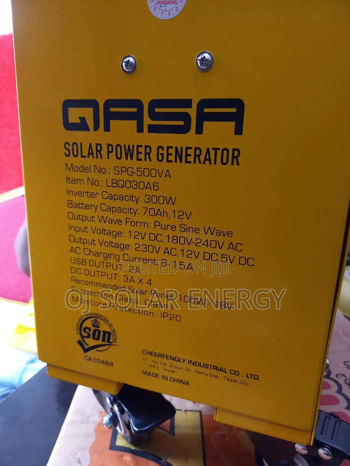 500w Qasa Solar Generator/System