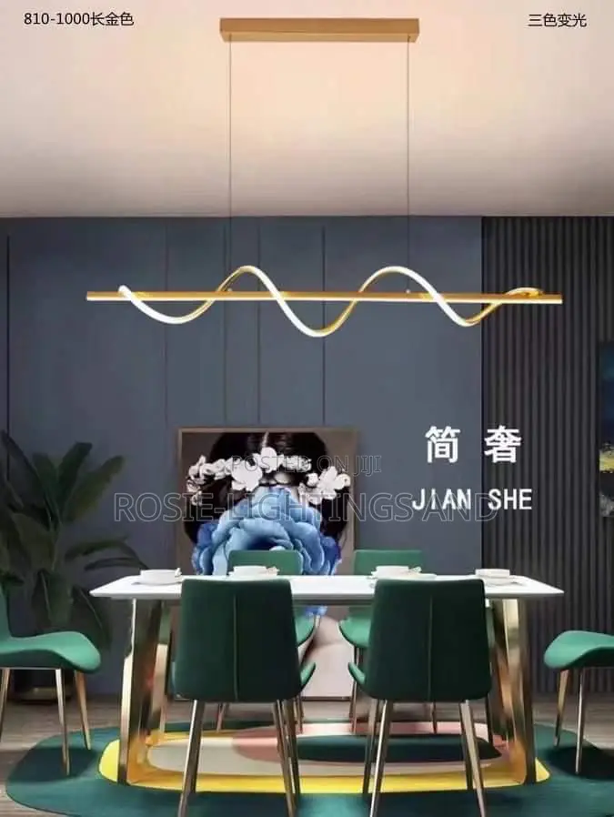 Minimalist Modern Led Dining Pendant Light (Gold)