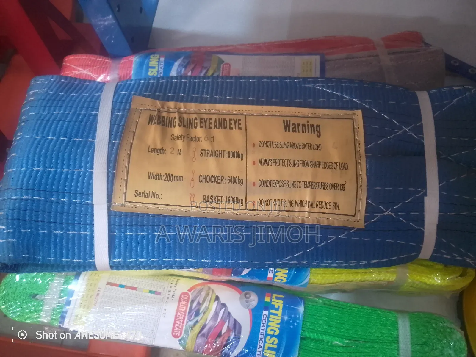 8ton ×2mtrs Lifting Belt