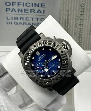 Original Panerai Submersible Black Rubber Strap Watch