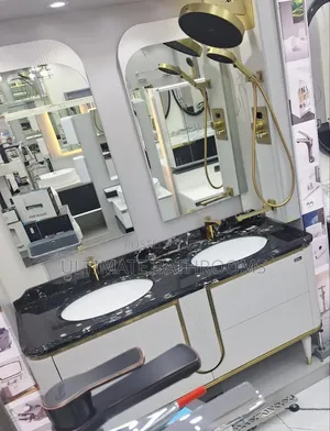 150cm Marble Top Double Bowl Bathroom/Dinning Cabinet