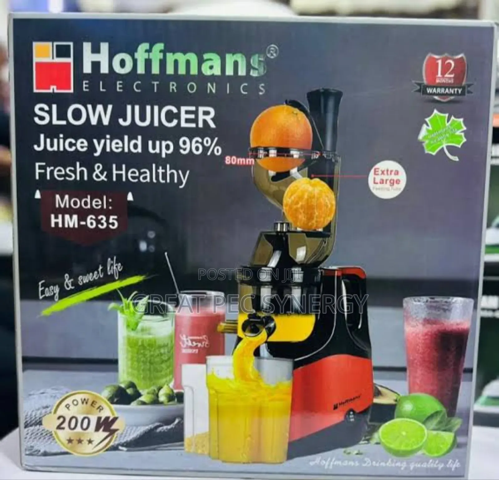 Hoffman Slow Juicer - Juice Extractor