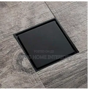 10cm Matte Black Floor Drain 304