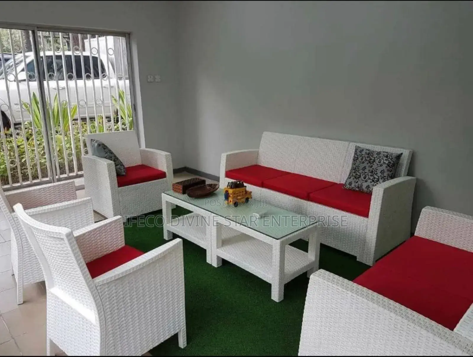 Box Rattan Soft Set and Table