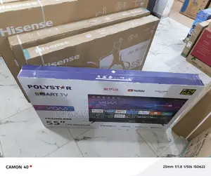 Polystar 55′′ Android Tv –Quad Core Cpu, Voice Control Ready