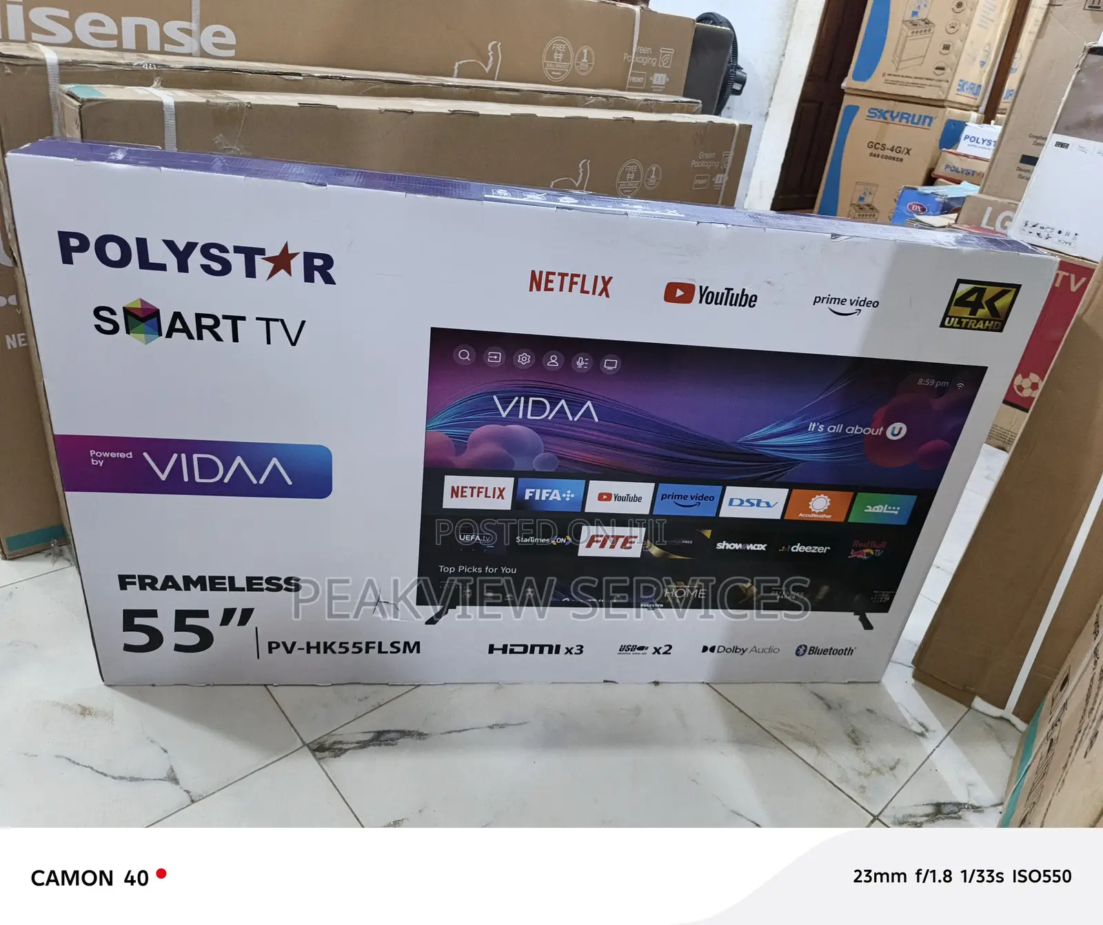 Tech Upgrade! Polystar 55′′ Smart Tv – Bluetooth 5.0