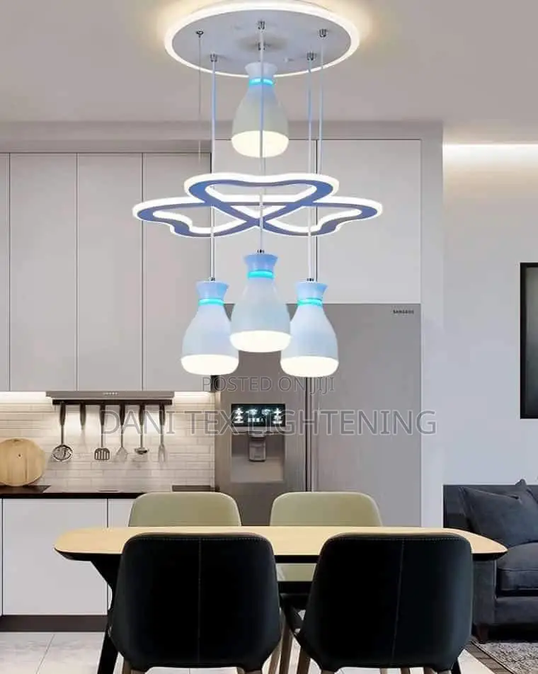 Modern Led Lights Dining Room Decor Chandeliers Simple Ring